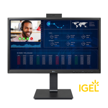 LG 24" AiO Thin Client ohne Betriebssystem; LG Cloud Device Manager (CDM); Intel Pentium Silver N6005 Quad Core  CPU; 8 GB RAM + 256 GB M.2 NVMe  SSD, mit WLAN & BT5.1