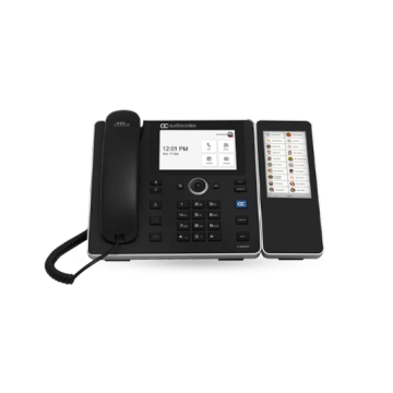 Audiocodes Teams C455HD IP-Phone PoE GbE with integrated BT, Dual Band Wi-Fi and an external power supply black