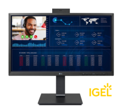 LG 24" AiO Thin Client ohne Betriebssystem; Intel Pentium Silver N6005 Quad Core  CPU; int. RFID-Reader; 8 GB RAM + 16GB eMMC, mit WLAN & BT5.1
